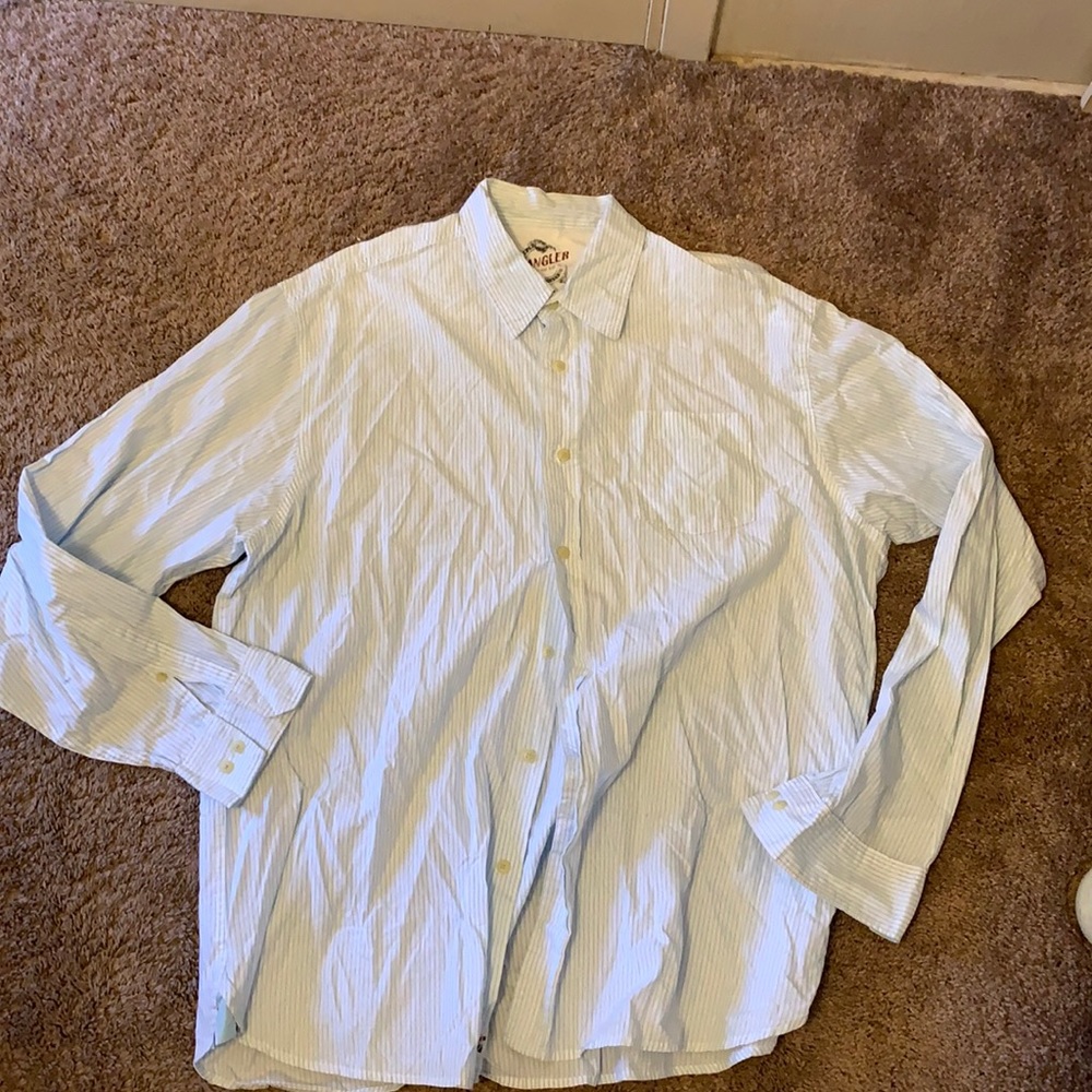 Wrangler button down long sleeve dress shirt